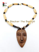 Men Necklaces African Carved African Ethnic Afrocentric Jewelry Beaded Sale