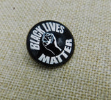 Black Lives Matter Black White Lapel Pin Button Badge Black Owned