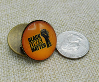 Black Lives Matter Yellow Lapel Pin Button Badge Black Owned