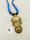 African Men Necklaces Mask Necklace Face Jewelry Black Beaded Large Black Owned