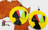 Black Women Earrings Yellow Ethnic Jewelry African