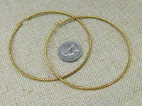 Gold Tone Hoop Earrings Stainless Steel Hoop Extra Large round Women Jewelry