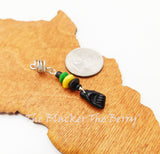 Hair Jewelry Jamaican Green Yellow Black Ethnic Black Power Fist Accessories Cowrie Handmade