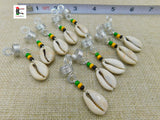 Hair Jewelry Accessories Silver Cowrie Jamaica Green Black Yellow Handmade Accessories Set of 10 Black Owned