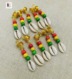 Hair Jewelry Accessories Cowrie Gold Rasta Handmade Accessories Set of 10 Black Owned