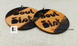 Soul Sista Earrings Jewelry Wooden Black Owned Non Pierced