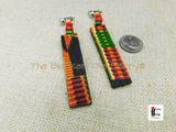African Kente Clip On Earrings Handmade Jewelry Ankara Black Owned