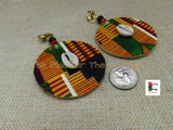 African Ankara Clip On Earrings Handmade Jewelry Kente