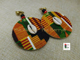 African Ankara Clip On Earrings Handmade Jewelry Kente