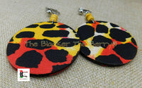 Clip On Earrings Ankara Jewelry Yellow Black Beaded Handmade Black Owned