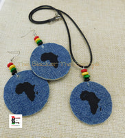 African Jewelry Set Handmade Afrocentric Women Earrings Black Owned