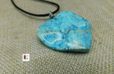 Turquoise Stone Heart Necklace Adjustable Jewelry Women