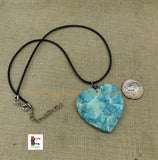 Turquoise Stone Heart Necklace Adjustable Jewelry Women