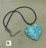 Turquoise Stone Heart Necklace Adjustable Jewelry Women