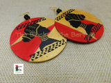 African Black Women Earrings Red Gold Black Jewelry Handmade Gold Silver Women Large