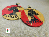 African Black Women Earrings Red Gold Black Jewelry Handmade Gold Silver Women Large