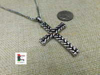 Stainless Steel Cross Stainless Steel Jewelry Necklace 24 Inch Hypoallergenic