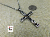 Stainless Steel Cross Stainless Steel Jewelry Necklace 24 Inch Hypoallergenic
