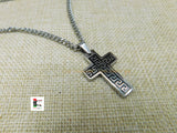 Christian Cross Stainless Steel Jewelry Necklace 18 Inches