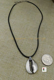 African Cowrie Shell Necklace Adjustable Large Women Men Black Owned Jewelry
