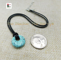 Natural Stone Necklace Turquoise Jewelry Adjustable