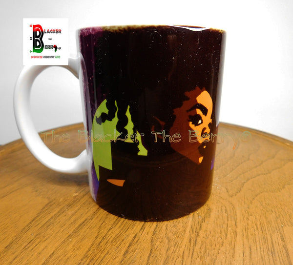 Black Woman Mug Cup Inspirational Never Stop Dreaming Afrocentric Handmade Black Owned Business