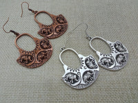 Elephant Earrings Silver Copper Women Jewelry