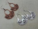 Elephant Earrings Silver Copper Women Jewelry