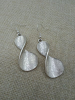 Silver Earrings Twisted Women Jewelry Sale