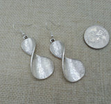 Silver Earrings Twisted Women Jewelry Sale