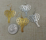 Elephant Earrings Stainless Steel Silver Gold Jewelry