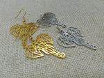 Elephant Earrings Stainless Steel Silver Gold Jewelry