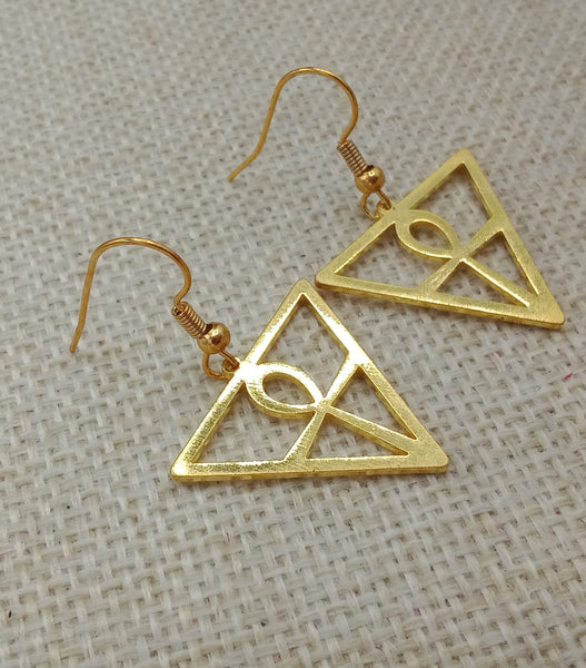 Ankh Earrings Stainless Steel Jewelry Gold Silver