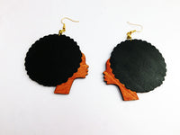 Afro Earrings Wooden Jewelry Women Ethnic