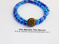 African Bracelet Anklets Jewelry Blue Beaded