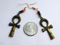 Ankh Earrings RBG Pan African Jewelry Ethnic Afrocentric The Blacker The Berry