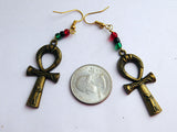 Ankh Earrings RBG Pan African Jewelry Ethnic Afrocentric The Blacker The Berry