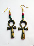 Ankh Earrings RBG Pan African Jewelry Ethnic Afrocentric The Blacker The Berry