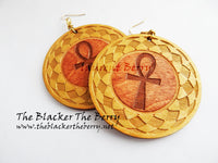 Ankh Earrings Wooden Egyptian Gold Jewelry Ethnic Jewelry Black Owned