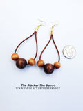 Leather Earrings Beaded Wooden Jewelry Women The Blacker The Berry®