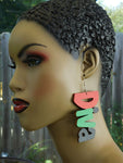 Diva Earrings Pan African Jewelry RBG Black Owned Business Gifts