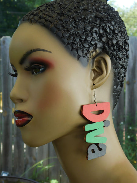 Diva Earrings Pan African Jewelry RBG Black Owned Business Gifts