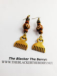 African Duafe Earrings Adinkra Beaded Ethnic Jewelry