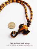 Elephant Necklaces Men Jewelry Wood Beaded Long