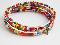 Ethnic Bracelets Beaded Gift Ideas for Her Christmas Silver Adjustable