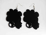 Afro Earrings African Wooden Jewelry Black Woman Afrocentric Handmade Ethnic Wood