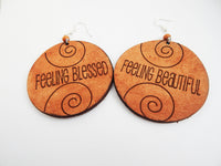 Leather Earrings Blessed Jewelry Afrocentric Ethnic Handmade Beautiful