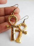 Ankh Earrings Gold Jewelry Egyptian Women