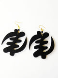 Gye Nyame Earrings African Jewelry Afrocentric Black