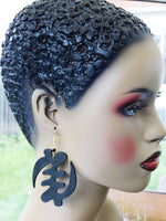 Gye Nyame Earrings African Jewelry Afrocentric Black